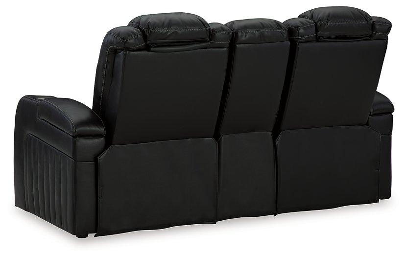 Caveman Den Power Reclining Loveseat with Console