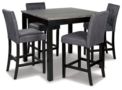 Garvine Counter Height Dining Table and Bar Stools (Set of 5)